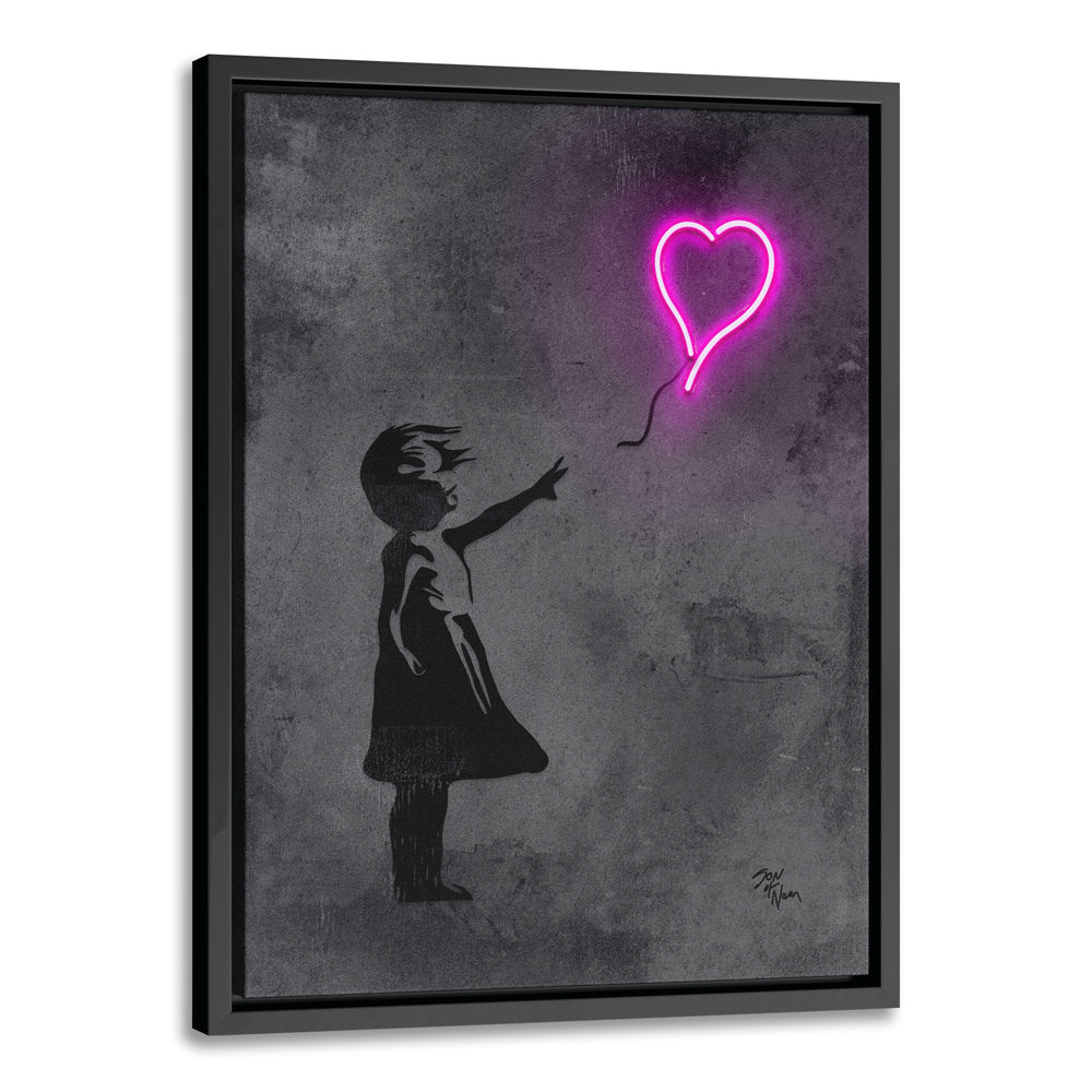 Banksy Girl with Balloon 'Neon'