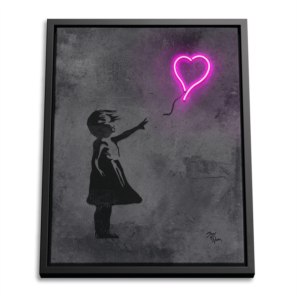 Banksy Girl with Balloon 'Neon'