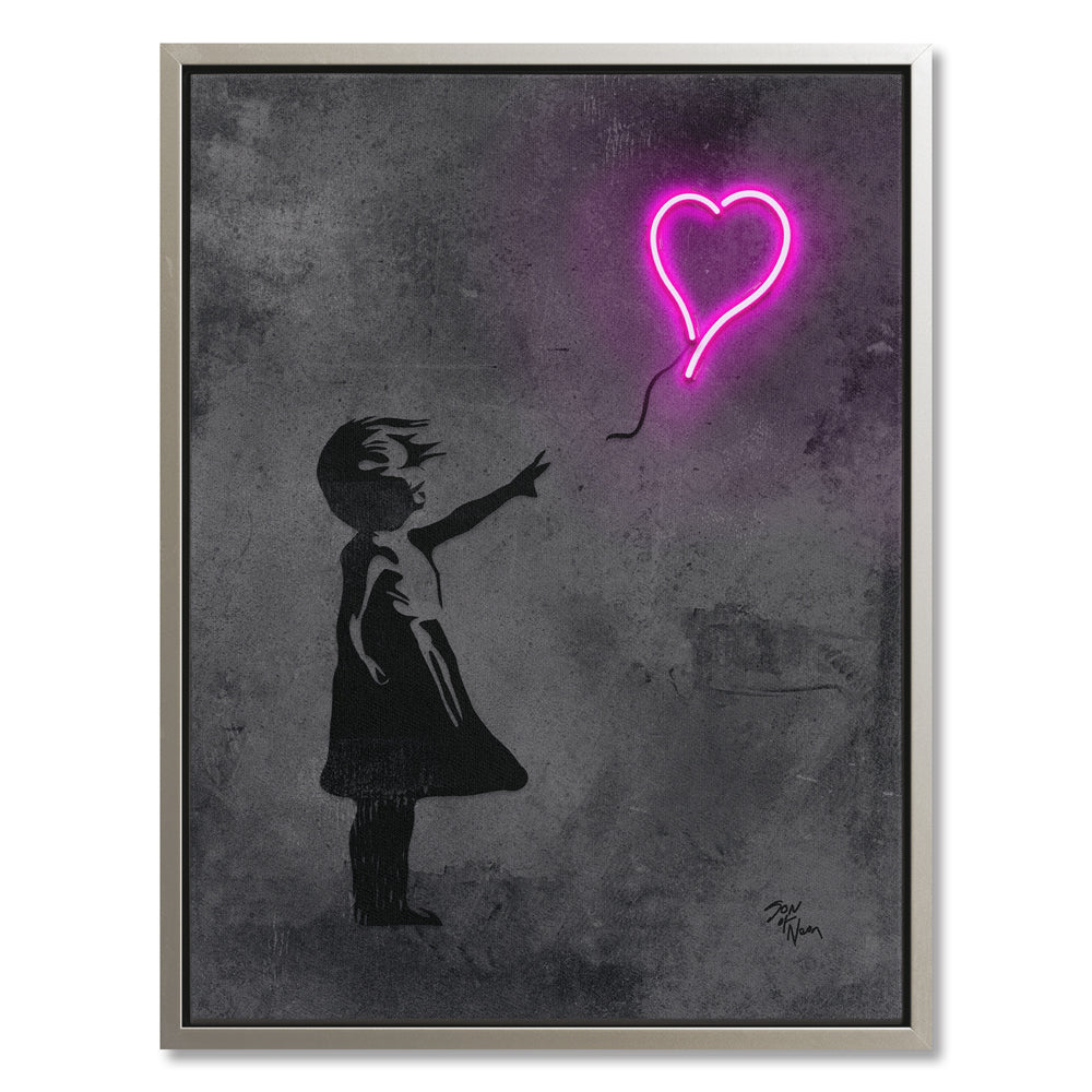 Banksy Girl with Balloon 'Neon'