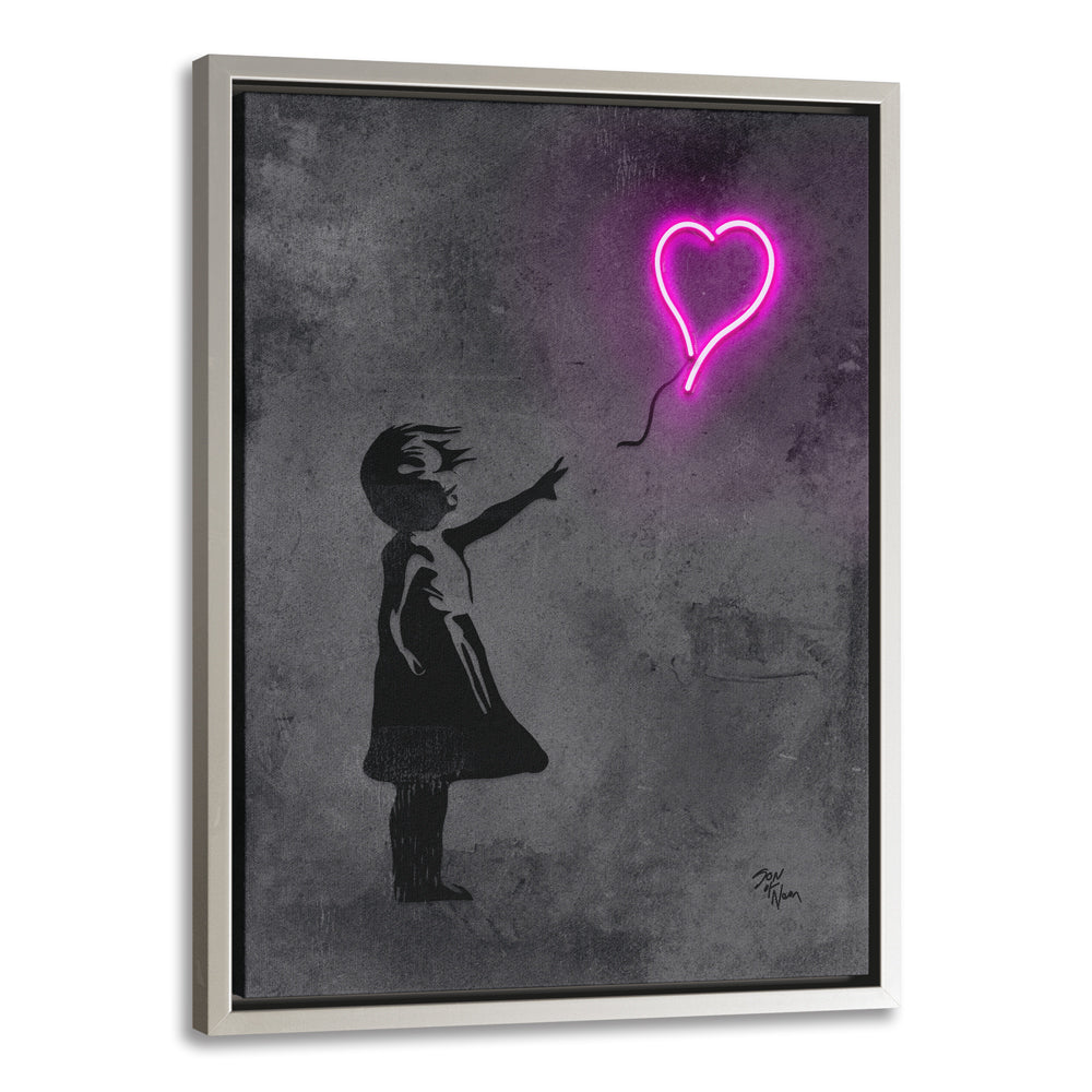 Banksy Girl with Balloon 'Neon'