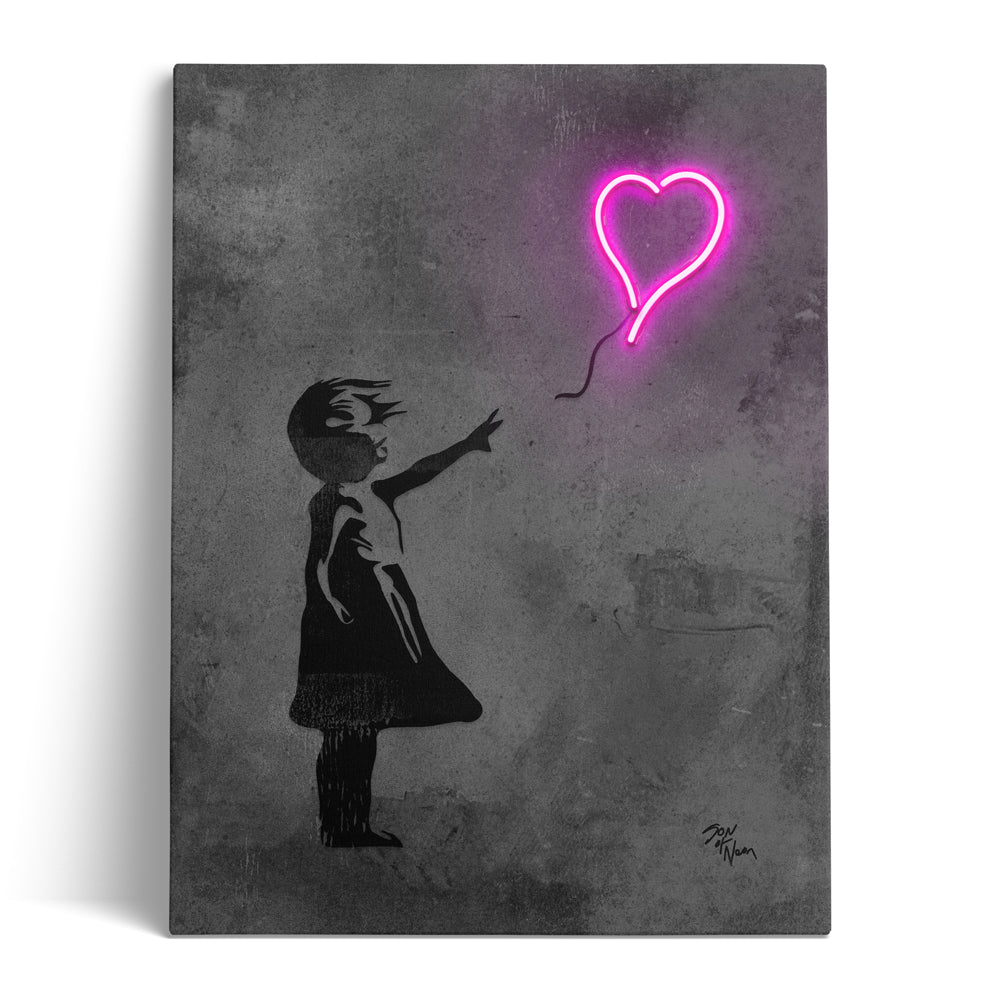 Banksy Girl with Balloon 'Neon'