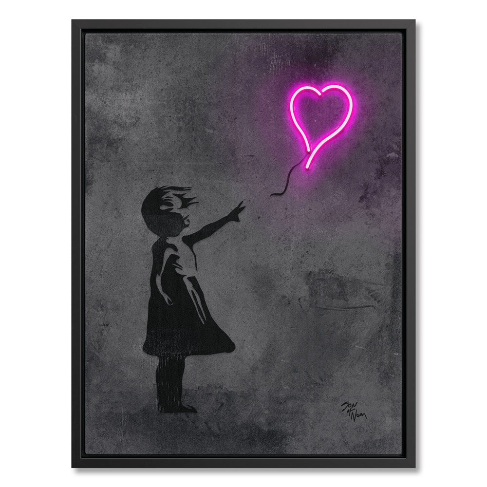 Banksy Girl with Balloon 'Neon'